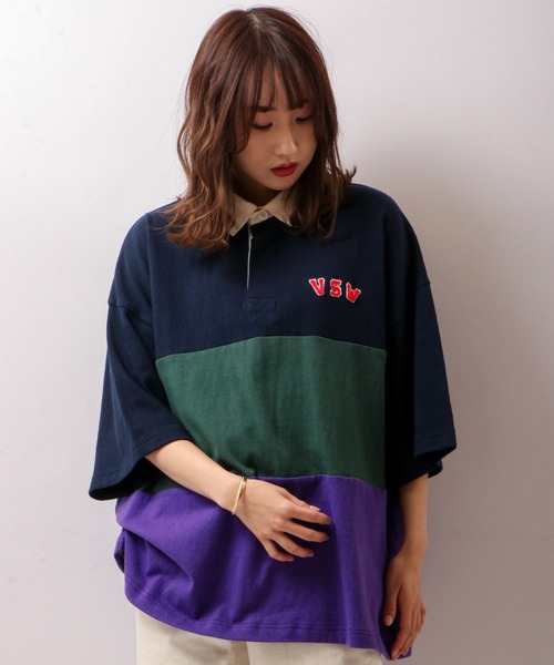VISION STREET WEAR(ヴィジョンストリートウェア)の「VISION STREET WEAR コットンラガーポロシャツ(ポロシャツ・メンズ・グレー系その他/ネイビー/グリーン・LL/M/L)」の13枚目の写真