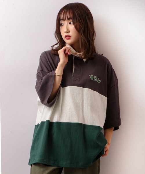 VISION STREET WEAR(ヴィジョンストリートウェア)の「VISION STREET WEAR コットンラガーポロシャツ(ポロシャツ・メンズ・グレー系その他/ネイビー/グリーン・LL/M/L)」の5枚目の写真
