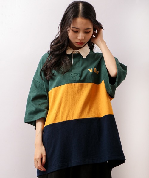 VISION STREET WEAR(ヴィジョンストリートウェア)の「VISION STREET WEAR コットンラガーポロシャツ(ポロシャツ・メンズ・グレー系その他/ネイビー/グリーン・LL/M/L)」の9枚目の写真