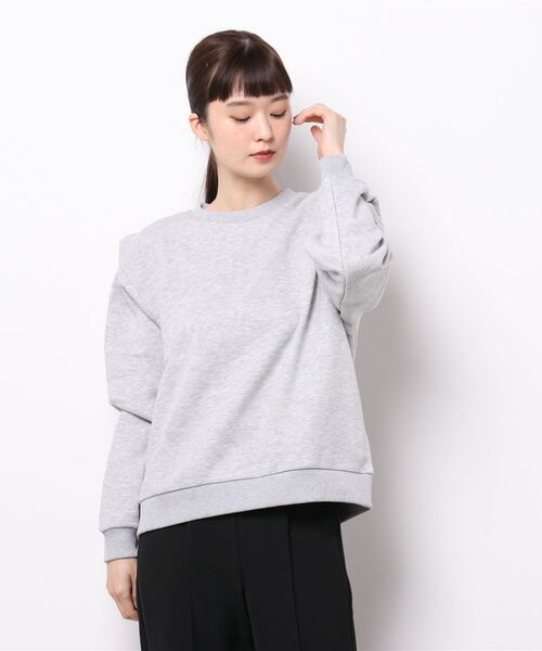 MADEMOISELLE ROPE'（マドモアゼル ロペ）の「【JUST FEMALE】キルティングパデッドスウェット（スウェット・レディース・チャコールグレー・FREE）」の13枚目の写真