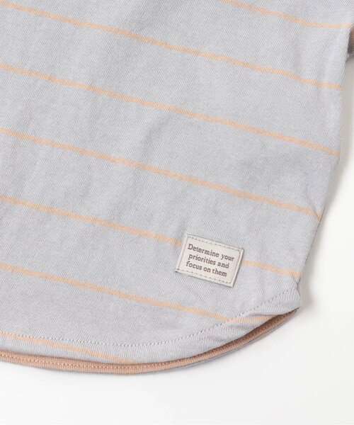 apres les cours（アプレレクール）の「/アップリケロゴ2PセットTシャツ（Tシャツ/カットソー・キッズ・ベージュ/グレー・90/100/110/120/80/130/140）」の21枚目の写真