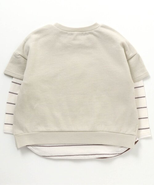 apres les cours（アプレレクール）の「/アップリケロゴ2PセットTシャツ（Tシャツ/カットソー・キッズ・ベージュ/グレー・90/100/110/120/80/130/140）」の16枚目の写真