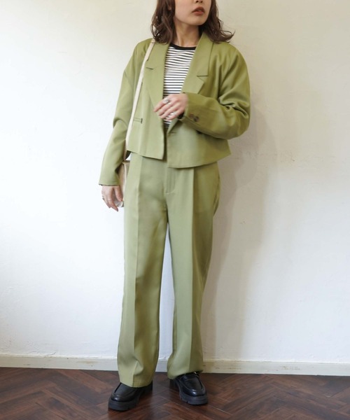 archives(アルシーヴ)の「【setupにも】タックストレートパンツ(その他パンツ・レディース・ブラック/オレンジ/アイボリー/ラベンダー/グリーン系その他・MEDIUM)」の20枚目の写真