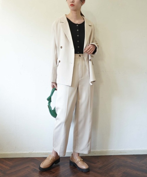 archives(アルシーヴ)の「【setupにも】タックストレートパンツ(その他パンツ・レディース・ブラック/オレンジ/アイボリー/ラベンダー/グリーン系その他・MEDIUM)」の15枚目の写真