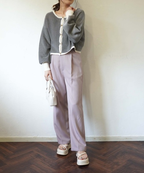 archives(アルシーヴ)の「【setupにも】タックストレートパンツ(その他パンツ・レディース・ブラック/オレンジ/アイボリー/ラベンダー/グリーン系その他・MEDIUM)」の11枚目の写真