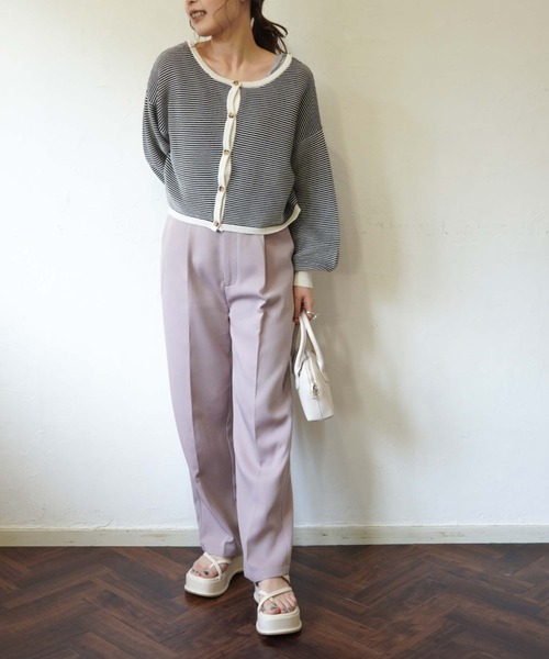 archives(アルシーヴ)の「【setupにも】タックストレートパンツ(その他パンツ・レディース・ブラック/オレンジ/アイボリー/ラベンダー/グリーン系その他・MEDIUM)」の9枚目の写真