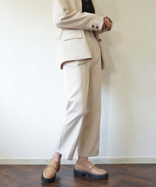 archives(アルシーヴ)の「【setupにも】タックストレートパンツ(その他パンツ・レディース・ブラック/オレンジ/アイボリー/ラベンダー/グリーン系その他・MEDIUM)」の18枚目の写真