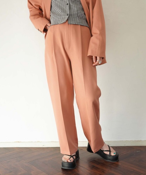 archives(アルシーヴ)の「【setupにも】タックストレートパンツ(その他パンツ・レディース・ブラック/オレンジ/アイボリー/ラベンダー/グリーン系その他・MEDIUM)」の22枚目の写真