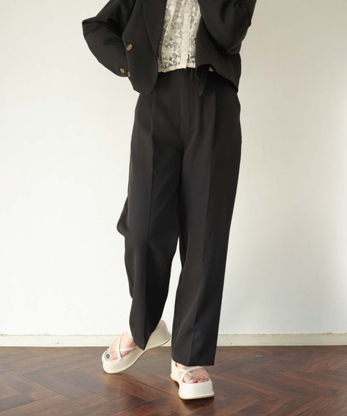 archives(アルシーヴ)の「【setupにも】タックストレートパンツ(その他パンツ・レディース・ブラック/オレンジ/アイボリー/ラベンダー/グリーン系その他・MEDIUM)」の19枚目の写真