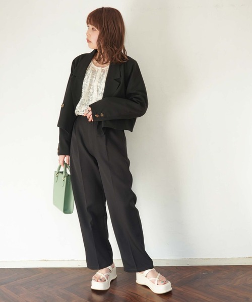 archives(アルシーヴ)の「【setupにも】タックストレートパンツ(その他パンツ・レディース・ブラック/オレンジ/アイボリー/ラベンダー/グリーン系その他・MEDIUM)」の16枚目の写真