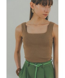 CLANE | SQUARE TANK KNIT TOPS(タンクトップ)