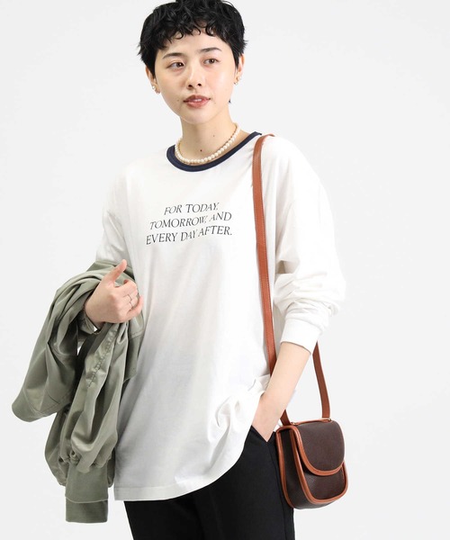 Right-on（ライトオン）の「【HONEYSUCKLE ROSE】リンガープリントロンＴ（Tシャツ/カットソー・レディース・レッド/ネイビー・M/L）」の6枚目の写真