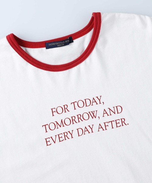 Right-on（ライトオン）の「【HONEYSUCKLE ROSE】リンガープリントロンＴ（Tシャツ/カットソー・レディース・レッド/ネイビー・M/L）」の14枚目の写真