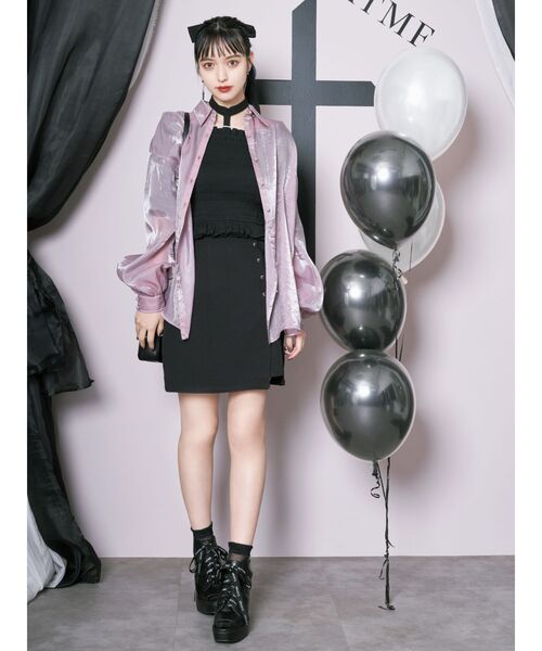 EATME（イートミー）の「BIGリボンシアーブラウス（シャツ/ブラウス・レディース・ブラック/ピンク/ブルー・FREE）」の4枚目の写真