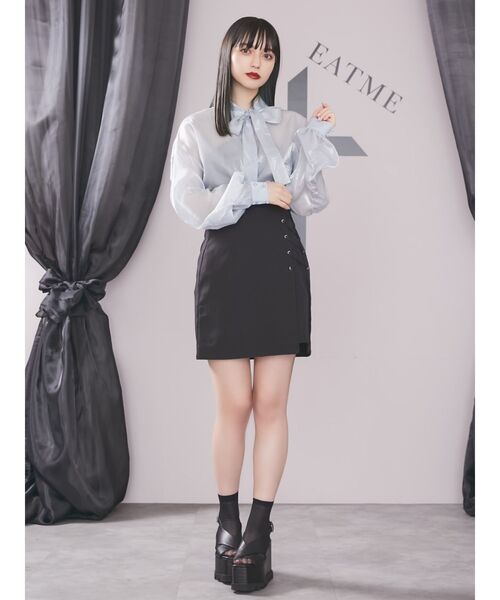 EATME（イートミー）の「BIGリボンシアーブラウス（シャツ/ブラウス・レディース・ブラック/ピンク/ブルー・FREE）」の7枚目の写真