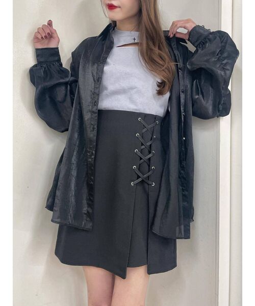 EATME（イートミー）の「BIGリボンシアーブラウス（シャツ/ブラウス・レディース・ブラック/ピンク/ブルー・FREE）」の16枚目の写真