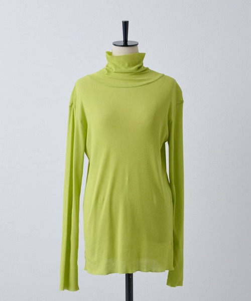 BEARDSLEY（ビアズリー）の「コナユキテレコハイネック（Tシャツ/カットソー・レディース・イエロー/ブルー/ライトグレー/ブラック/ネイビー・FREE）」の20枚目の写真