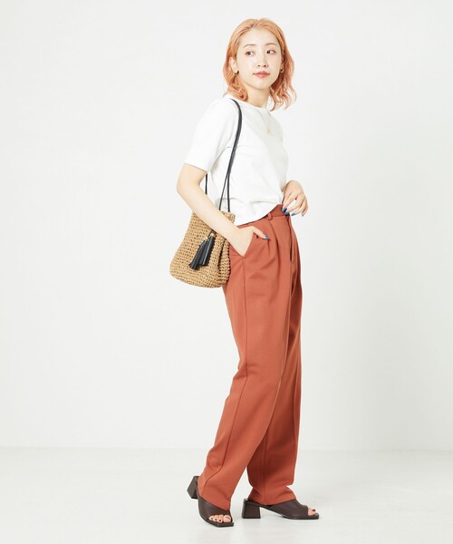 ▽【WEB限定】ポンチテーパードスラックス