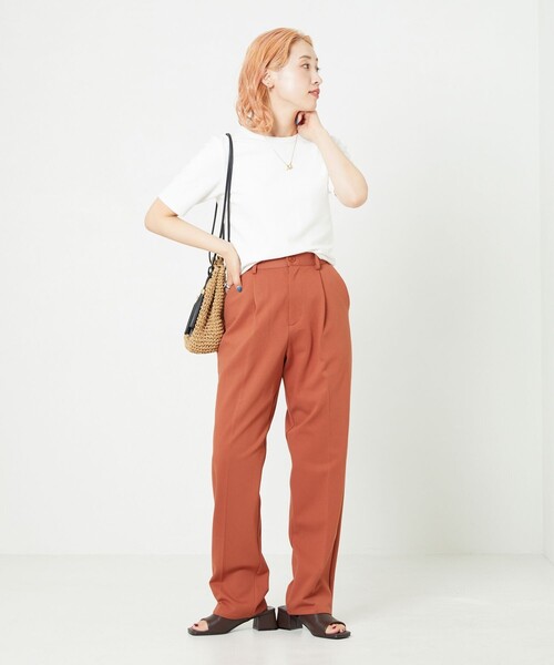 ▽【WEB限定】ポンチテーパードスラックス