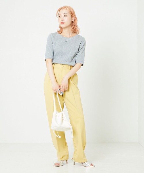 ▽【WEB限定】ポンチテーパードスラックス