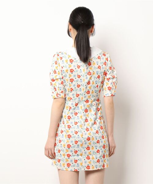 lissi Boutique（リージーブティック）の「【lissi Boutique】ヴィンテージ襟花柄ワンピース（ワンピース・レディース・レッド・FREE）」の9枚目の写真