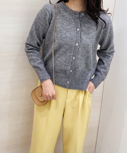 solleim(ソルレム)の「ハイゲージベーシックニットカーディガン(カーディガン/ボレロ・レディース・グレー/グリーン・M)」の5枚目の写真