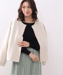 DRESKIP | もちもちダンボールニットジップジャケット(ブルゾン)