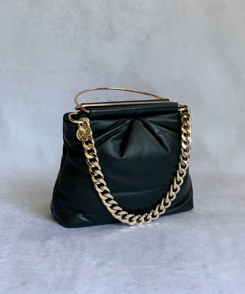 ASH（アッシュ）の「【PANSYE】チェーンハンドバッグ（ハンドバッグ・レディース・ベージュ/ブラック・ONE SIZE）」の14枚目の写真