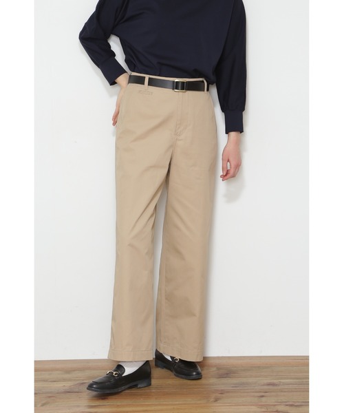R セミワイドチノパンツ 楽天市場】パンツ レディース 綿100 日本製 ワイドパンツ