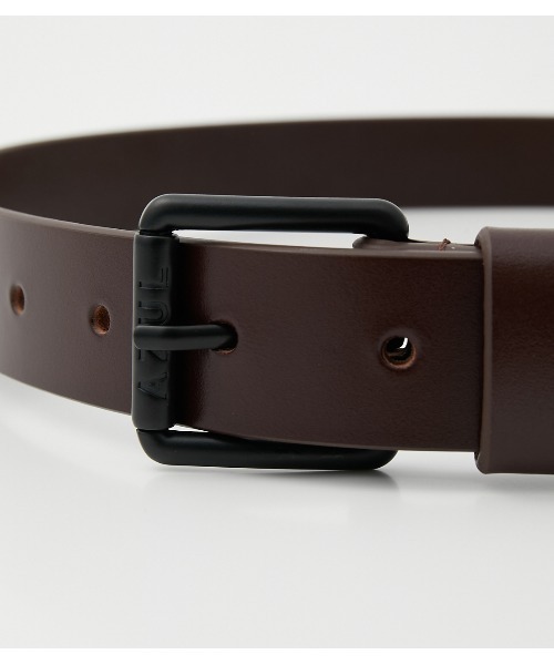 AZUL by moussy（アズールバイマウジー）の「AZUL LOGO LEATHER BELT/AZULロゴレザーベルト（ベルト・メンズ・ブラック/ブラウン・FREE）」の3枚目の写真