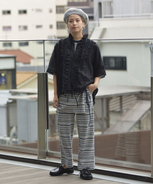 TORI-TO×BEAMS BOY タテフリル ショートスリーブ 半袖ブラウス BEAMS BOY（ビームスボーイ）の「TORI-TO × BEAMS BOY