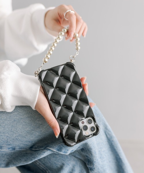 mystic(ミスティック)の「【新色追加!】Lara キルティングスマホショルダー (iphone13対応)(スマホケース/カバー・レディース・シルバー/クリア/アイボリー/ブラック・ONE SIZE)」の19枚目の写真