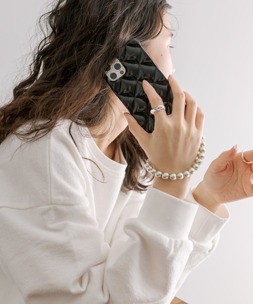 mystic(ミスティック)の「【新色追加!】Lara キルティングスマホショルダー (iphone13対応)(スマホケース/カバー・レディース・シルバー/クリア/アイボリー/ブラック・ONE SIZE)」の21枚目の写真