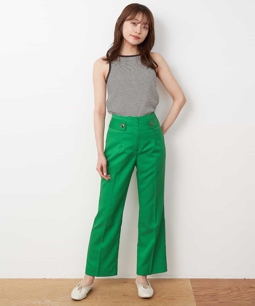 A de a.v.v(アードアー・ヴェ・ヴェ)の「カラーフレアーパンツ(その他パンツ・レディース・グリーン/ブラック/ピンク・SMALL/MEDIUM/38/36)」の3枚目の写真