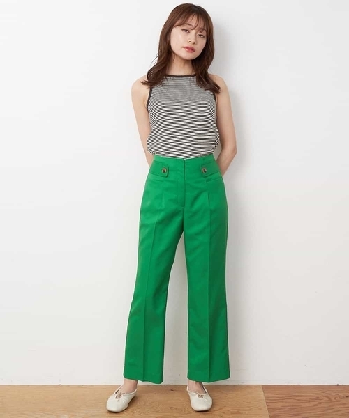 A de a.v.v(アードアー・ヴェ・ヴェ)の「カラーフレアーパンツ(その他パンツ・レディース・グリーン/ブラック/ピンク・SMALL/MEDIUM/38/36)」の4枚目の写真