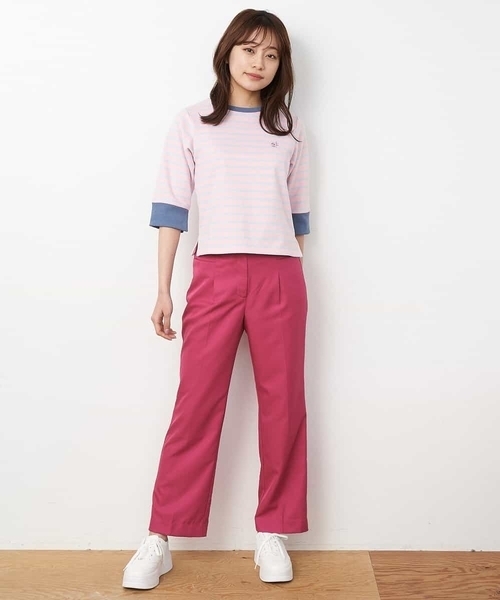 A de a.v.v(アードアー・ヴェ・ヴェ)の「カラーフレアーパンツ(その他パンツ・レディース・グリーン/ブラック/ピンク・SMALL/MEDIUM/38/36)」の5枚目の写真