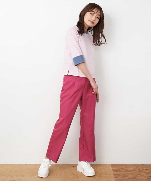 A de a.v.v(アードアー・ヴェ・ヴェ)の「カラーフレアーパンツ(その他パンツ・レディース・グリーン/ブラック/ピンク・SMALL/MEDIUM/38/36)」の11枚目の写真