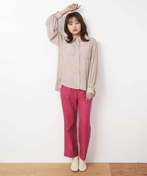 A de a.v.v(アードアー・ヴェ・ヴェ)の「カラーフレアーパンツ(その他パンツ・レディース・グリーン/ブラック/ピンク・SMALL/MEDIUM/38/36)」の9枚目の写真