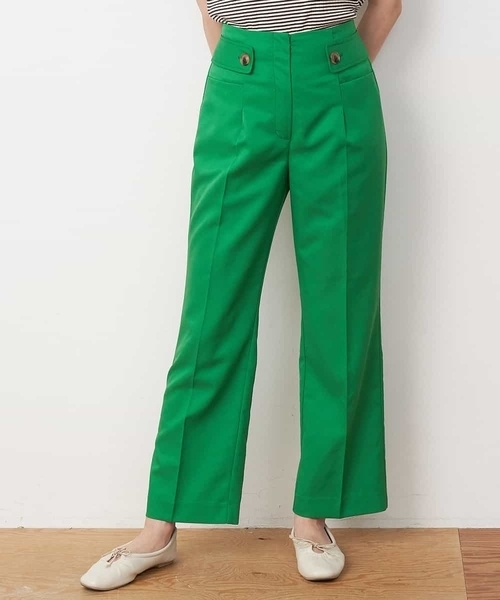 A de a.v.v(アードアー・ヴェ・ヴェ)の「カラーフレアーパンツ(その他パンツ・レディース・グリーン/ブラック/ピンク・SMALL/MEDIUM/38/36)」の7枚目の写真