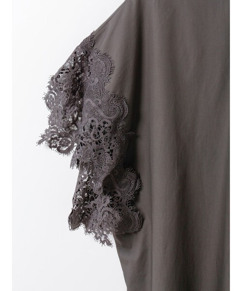 mizuiroind（ミズイロインド）の「mizuiro ind アシンメトリーレースワンピース（ワンピース・レディース・ブラック/ネイビー/オフホワイト/チャコールグレー・FREE）」の21枚目の写真