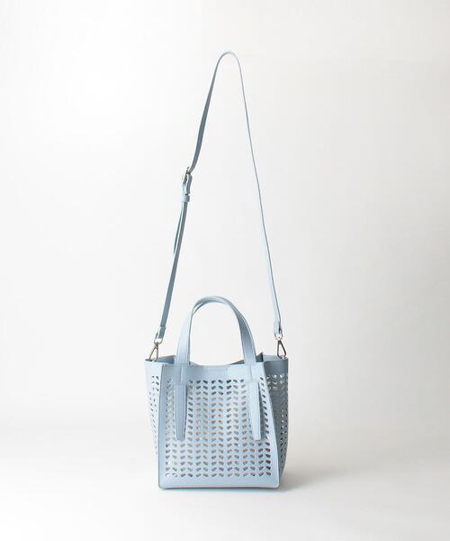 BEAUTY&YOUTH UNITED ARROWS(ビューティーアンドユースユナイテッドアローズ)の「BY パンチング スクエア トートバッグ -3WAY-(ショルダーバッグ・レディース・ホワイト/ライトブルー/シルバー・FREE)」の20枚目の写真