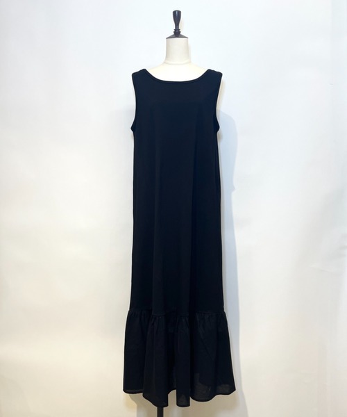 Libra Cue（リブラ キュー）の「ドッキングインナータンクワンピース（インナーウェア/肌着・レディース・ホワイト/ブラック・FREE）」の9枚目の写真