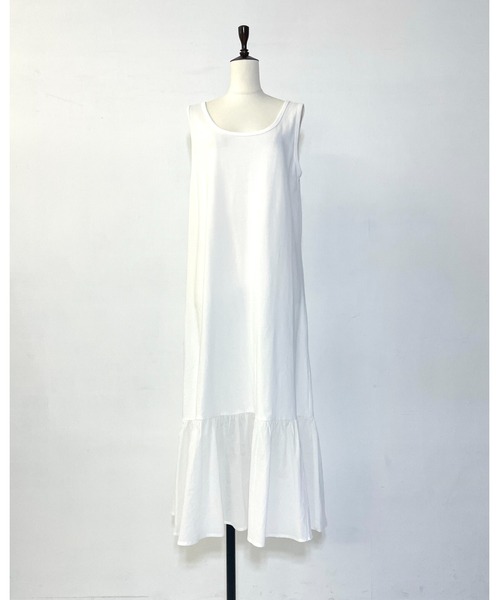 Libra Cue（リブラ キュー）の「ドッキングインナータンクワンピース（インナーウェア/肌着・レディース・ホワイト/ブラック・FREE）」の19枚目の写真