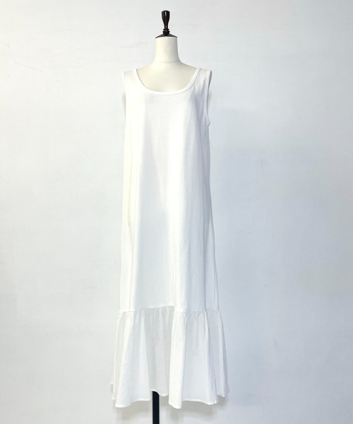 Libra Cue（リブラ キュー）の「ドッキングインナータンクワンピース（インナーウェア/肌着・レディース・ホワイト/ブラック・FREE）」の21枚目の写真