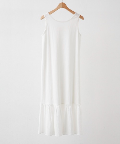 Libra Cue（リブラ キュー）の「ドッキングインナータンクワンピース（インナーウェア/肌着・レディース・ホワイト/ブラック・FREE）」の22枚目の写真