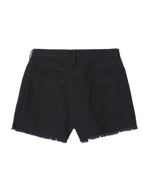 X-girl（エックスガール）の「HIGH WAISTED SHORTS（デニムパンツ・レディース・ブラック/インディゴブルー/ライトインディゴブルー・X-SMALL/SMALL/MEDIUM）」の6枚目の写真