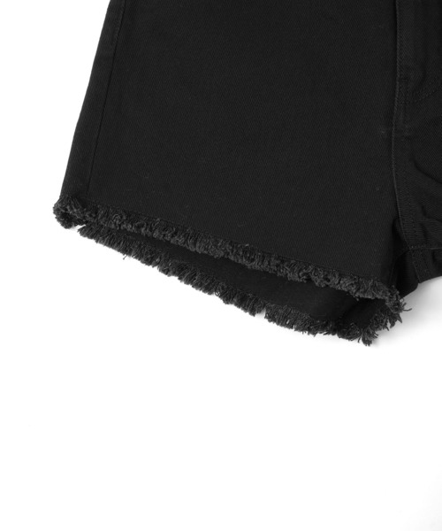 X-girl（エックスガール）の「HIGH WAISTED SHORTS（デニムパンツ・レディース・ブラック/インディゴブルー/ライトインディゴブルー・X-SMALL/SMALL/MEDIUM）」の8枚目の写真