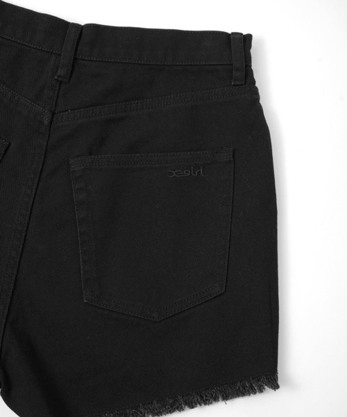 X-girl（エックスガール）の「HIGH WAISTED SHORTS（デニムパンツ・レディース・ブラック/インディゴブルー/ライトインディゴブルー・X-SMALL/SMALL/MEDIUM）」の10枚目の写真