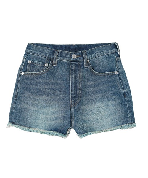 X-girl（エックスガール）の「HIGH WAISTED SHORTS（デニムパンツ・レディース・ブラック/インディゴブルー/ライトインディゴブルー・X-SMALL/SMALL/MEDIUM）」の12枚目の写真