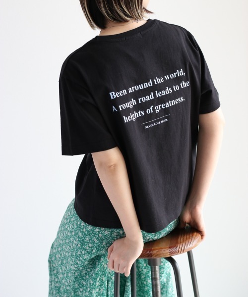 cepo(セポ)の「バックロゴプリントTee(Tシャツ/カットソー・レディース・ブラック/オフホワイト/グリーン・M)」の3枚目の写真